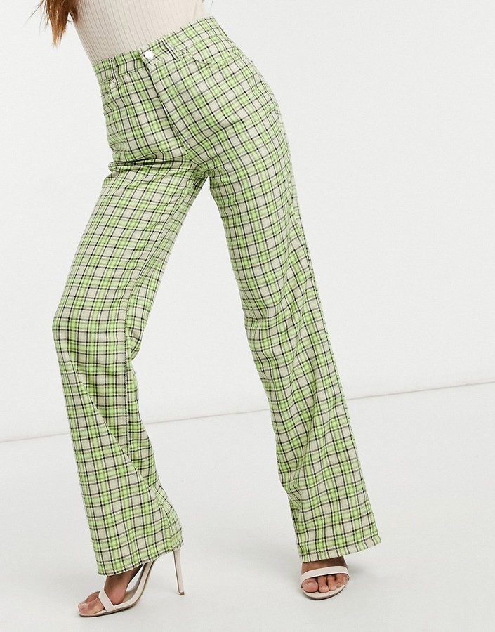 Lime green trousers ladies Clearance