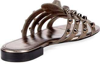Balenciaga Classic Flat Studded Slide Sandal