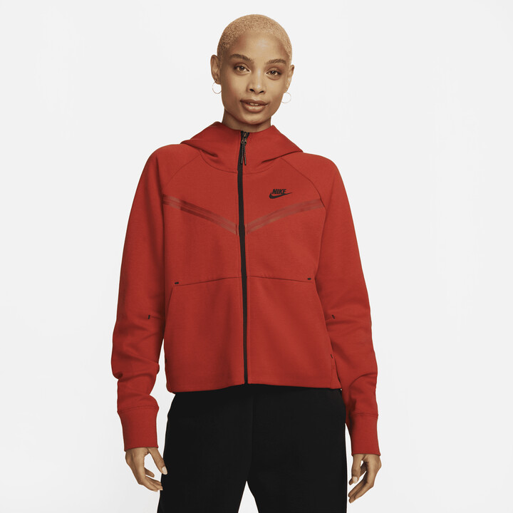 Nike Women's Sportswear Tech Fleece Windrunner Full-Zip Hoodie in Red -  ShopStyle