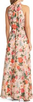 Thumbnail for your product : Eliza J Floral Halter Neck Chiffon Maxi Dress
