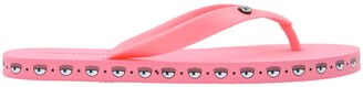 Logomania Flip-Flops | Chiara Ferragni | oluxury.com