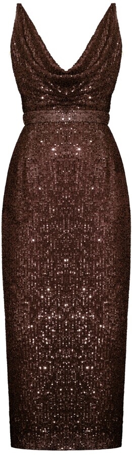 Brown Sequin Dress | Shop the world's ...