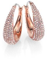 Thumbnail for your product : Michael Kors Brilliance Statement Pavé Rose Goldtone Huggie Hoop Earrings/0.9