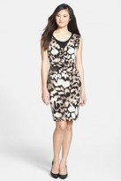 Thumbnail for your product : Calvin Klein Print Double Layer Faux Wrap Dress