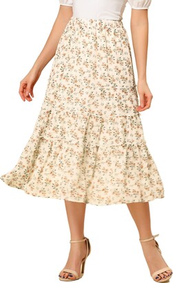 Long Full Satin Solid Maxi Swing Dance Costume Skirt for Kid Girls 8-12 Years 