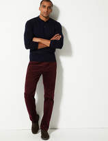 Thumbnail for your product : Blue HarbourMarks and Spencer Straight Fit Corduroy Trousers with Stretch