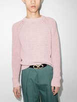 Thumbnail for your product : Ferragamo Crochet Knit Crew Neck Sweater