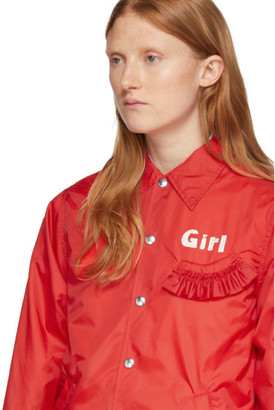 COMME DES GARÇONS GIRL Red Logo Coaches Jacket