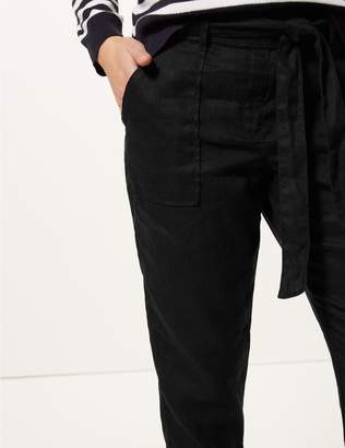 Marks and Spencer Pure Linen Peg Trousers