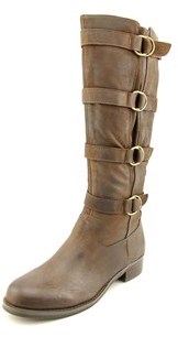 Two Lips Jaguar Round Toe Leather Knee High Boot.