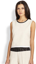 Thumbnail for your product : A.L.C. Clementine Leather-Trimmed Layered Tank