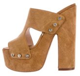 Thumbnail for your product : Gianmarco Lorenzi Suede Platform Sandals