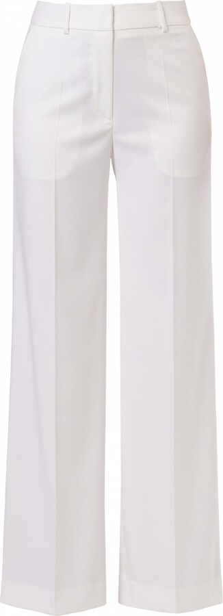 Aggi by Halewski Franzi Off White Wide Leg Trousers -Long