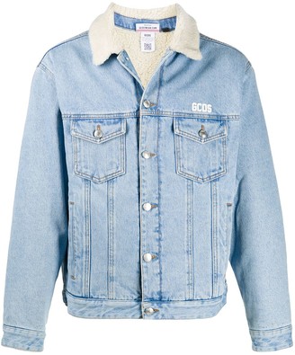 real shearling denim jacket