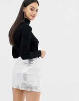 Thumbnail for your product : UNIQUE21 sequin mini skirt