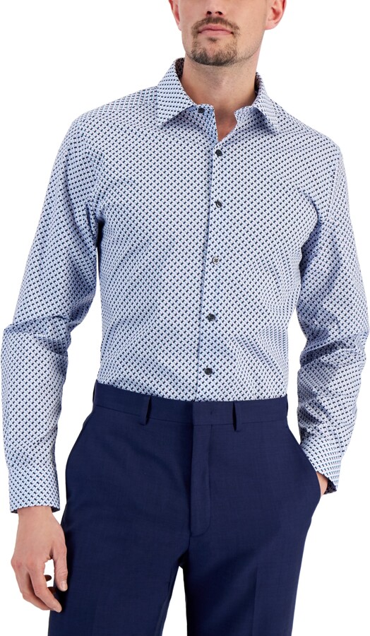 Alfani Men's Slim Fit 2-Way Stretch Dress Shirt, Created for Macy's ...