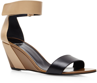 Pierre Hardy Color-Block Leather Wedge Sandals