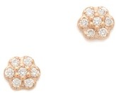 Thumbnail for your product : ginette_ny Mini Diamond Lotus Stud Earrings