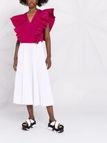 Thumbnail for your product : RED Valentino V-neck ruffled top