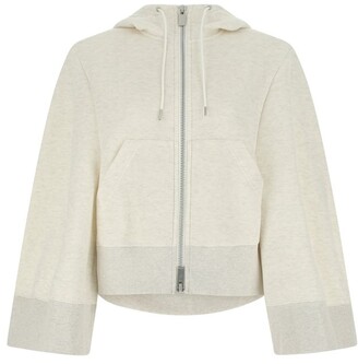 white zip up cropped