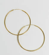 Thumbnail for your product : ASOS DESIGN gold plated sterling silver 60mm hoop earrings