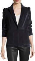 Thumbnail for your product : Rebecca Taylor Single-Button Stretch-Velvet Blazer