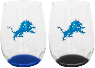 Detroit Lions 2-Pack Stemless Wine Glass Set