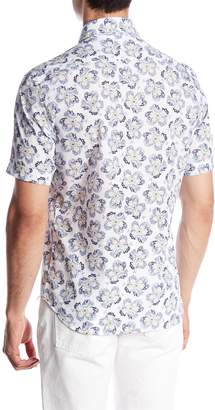 Culturata Short Sleeve Floral Contemporary Fit Woven Shirt
