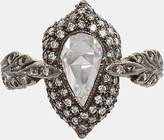 Thumbnail for your product : Cathy Waterman Women's White-Diamond Leaf Ring