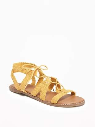 Old Navy Braided Lace-Up Sandals for Women