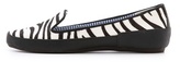 Thumbnail for your product : Charles Philip Gaby Zebra Haircalf Flats