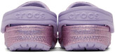 Thumbnail for your product : Crocs Baby Purple Classic Glitter Clogs