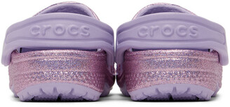 Crocs Baby Purple Classic Glitter Clogs