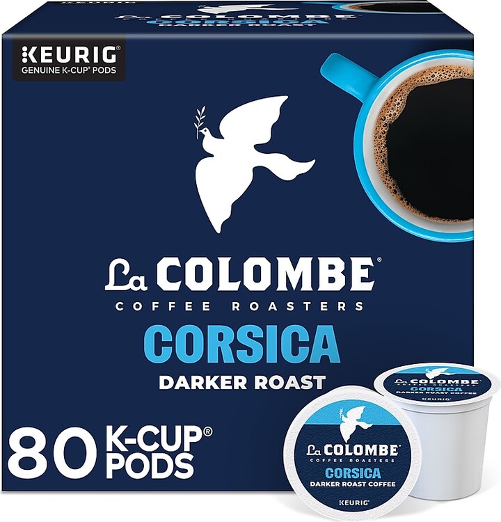 La Colombe Coffee La Colombe Corsica Coffee Keurig® K-Cup® Pods, Dark Roast, 80/Carton (5000380614CT)