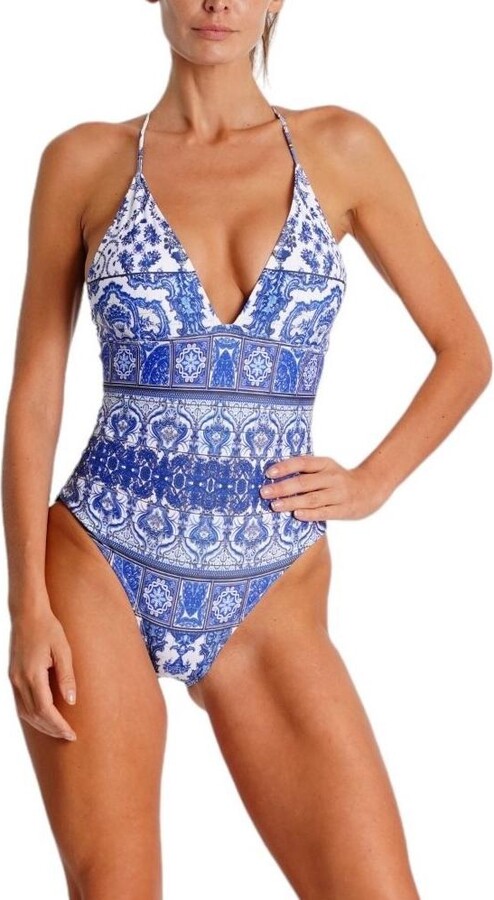 La Moda Clothing Women's Cutout One Piece Swimsuit