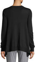 Thumbnail for your product : Michael Kors Collection V-Neck Long-Sleeve Draped Tropical Cashmere Pullover