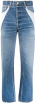 Thumbnail for your product : RE/DONE Panelled Straight Leg Jeans