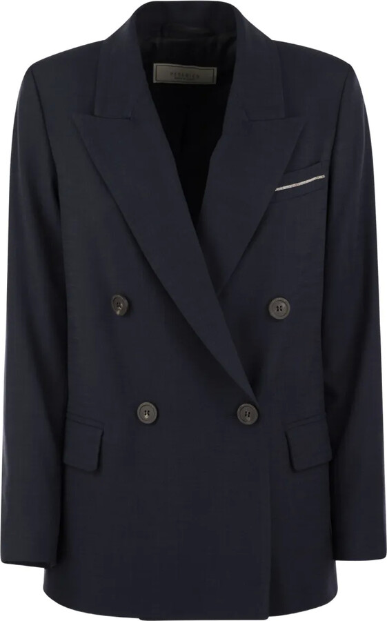 Peserico Double-Breasted Blazer