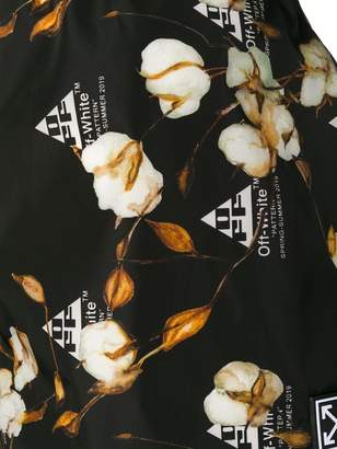 Off-White cotton flower print shorts