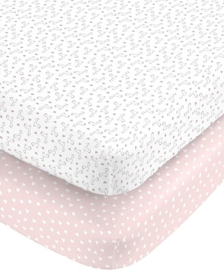 Carter's Cotton Sateen Fitted Crib Sheet 2-Pack Bedding