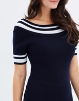 Thumbnail for your product : Wallis Stripe Bardot Knitted Top