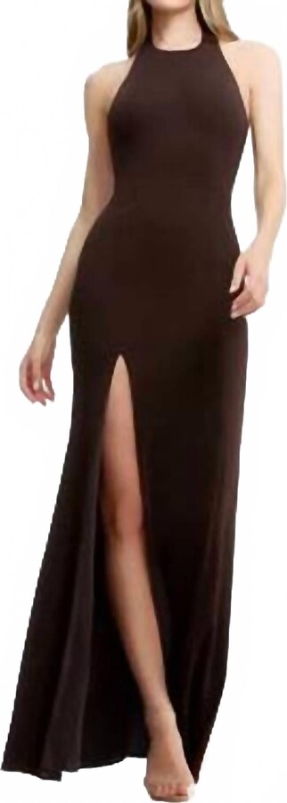 Dress the Population Paige Gown In Mocha