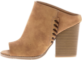 Thumbnail for your product : Qupid Suede Tan Stitch Mule