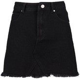 Thumbnail for your product : boohoo Petite Raw Edge Denim Mini Skirt