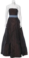 Thumbnail for your product : Carolina Herrera Strapless Patterned Gown
