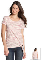 Thumbnail for your product : Camo Ruff Hewn® Tie Front Print Tee