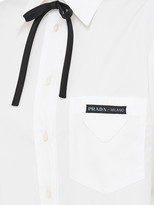 Thumbnail for your product : Prada Logo Patch Poplin Shirt