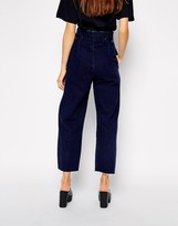 Thumbnail for your product : ASOS COLLECTION High Waist Wide Leg Jeans In Indigo