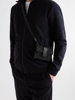 Thumbnail for your product : Fendi Baguette Leather-Trimmed Logo-Jacquard Messenger Bag - Men - Black
