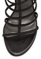 Thumbnail for your product : Stuart Weitzman Truelove Strappy Leather Sandal, Black